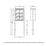 Bloc collectif leabox.com  2x3  grade 3  simple face  Extérieur  fixation sur pieds à sceller   Gris agate RAL 7038 finition brillante