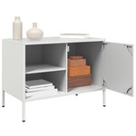 vidaXL Meuble TV blanc 68x39x50 5 cm acier