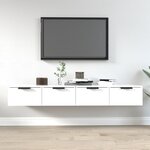vidaXL Armoires murales 2 Pièces blanc 68x30x20 cm Bois d'ingénierie