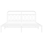 vidaXL Cadre de lit métal sans matelas et tête de lit blanc 183x213 cm