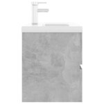 vidaXL Armoire d'évier et lavabo intégré gris béton bois d'ingénierie