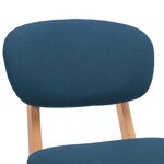 vidaXL Tabourets de bar lot de 2 bleu tissu