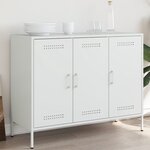vidaXL Buffet blanc 100 5x39x79 cm acier
