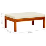 vidaXL Repose-pieds de jardin lot de 2 Bois d'acacia massif