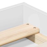 vidaXL Cadre de lit sans matelas blanc 135x190 cm