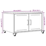 vidaXL Table basse anthracite 68x50x43 5 cm acier laminé à froid