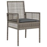 Set de jardin de 9 pièces vidaXL avec coussins en rattan poly gris