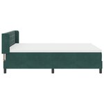 lit box spring vidaXL avec matelas vert foncé 140x200 cm en velours