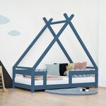 Lit cabane enfant TAHUKA 90 x 200 bleu marine