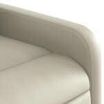 vidaXL Fauteuil de massage inclinable électrique crème similicuir