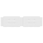 vidaXL Coussin de tête de lit blanc 200 cm similicuir
