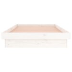 vidaXL Cadre de lit à LED sans matelas blanc bois massif