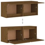 vidaXL Armoires murales 2Pièces Marron miel 45x30x35cm Bois de pin massif
