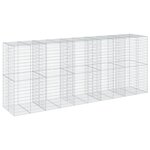 vidaXL Panier gabion avec couvercle 500x100x200 cm fer galvanisé