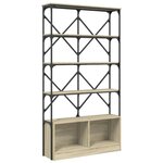 vidaXL Bibliothèque chêne sonoma 100x26x180cm bois ingénierie et métal