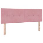 Lit à ressort vidaXL avec matelas et LED rose 140x200 cm en velours