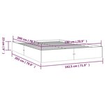 vidaXL Cadre de lit sans matelas bois massif 180x200 cm