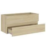vidaXL Armoire d'évier avec lavabo intégré Chêne sonoma Aggloméré