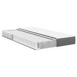 Matelas à ressorts ensachés vidaXL Gris clair Medium 120x200x20 cm Tissu