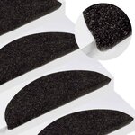 vidaXL Tapis d'escalier autocollants 15 Pièces 56x17x3 cm Anthracite