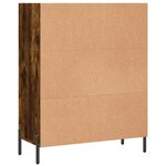 vidaXL Armoire à étagères chêne fumé 69 5x32 5x90 cm bois d'ingénierie