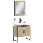 vidaXL Ensemble d'armoires de salle de bain 2 Pièces chêne sonoma