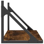 vidaXL Étagères murales 2Pièces chêne fumé 60x25x25 5cm bois d'ingénierie