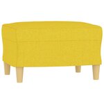 vidaXL Fauteuil avec repose-pied Jaune clair 60 cm Tissu