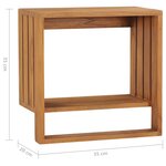 vidaXL Porte-serviette mural 35x20x35 cm Bois de teck solide