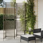 vidaXL Cloison de séparation 5 panneaux gris résine tressée