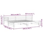 vidaXL Lit coulissant sans matelas 80x200 cm