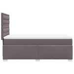 vidaXL Sommier à lattes de lit avec matelas Gris 80x200 cm Similicuir