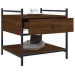 vidaXL Table basse chêne marron 50x50x50 cm bois d'ingénierie