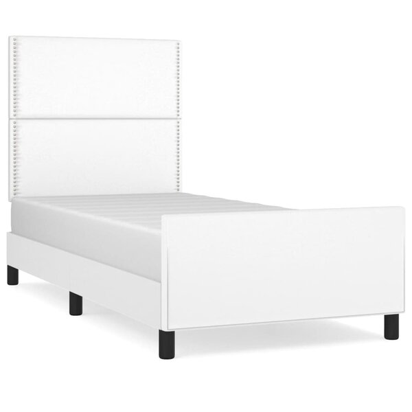 vidaXL Cadre de lit avec tête de lit Blanc 80x200 cm Similicuir