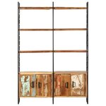 vidaXL Bibliothèque 4 niveaux 124x30x180cm Bois solide de récupération