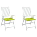 vidaXL Coussins de chaise de jardin lot de 2 vert vif 40x40x3 cm