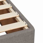 vidaXL Cadre de lit sans matelas taupe 90x200 cm tissu