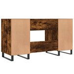 vidaXL Bureau chêne fumé 140x50x75 cm bois d'ingénierie