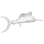 vidaXL Poisson Épée Murale Argent 91x8x26 cm Aluminium