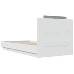 vidaXL Cadre de lit sans matelas blanc 75x190 cm