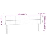 vidaXL Tête de lit avec oreilles Rose 203x23x78/88 cm Velours