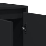 vidaXL Buffet noir Noir Bois d'ingénierie 120 x 41 x 75 cm Buffet noir