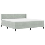 Lit box spring vidaXL avec matelas Gris clair 180x200 cm Velours