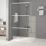 vidaXL Paroi de douche Argenté 115x195 cm Verre ESG transparent
