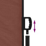 vidaXL Auvent latéral rétractable marron 100x500 cm