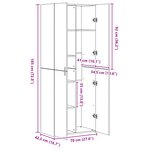 vidaXL Haut Meuble Chêne Artisan 70x42.5x185 cm Bois d'ingénierie