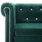 vidaXL Canapé à 2 places Revêtement en velours 146 x 75 x 72 cm Vert