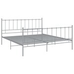 vidaXL Cadre de lit Gris Métal 180x200 cm