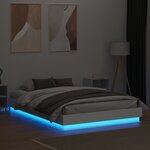 vidaXL Cadre de lit avec LED sans matelas blanc 120x200 cm