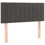vidaXL Sommier à lattes de lit et matelas et LED Gris foncé 80x200cm